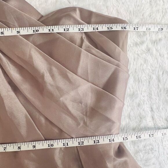 Alvina Valenta Womens Mauve From JLM Couture Shimmer One Shoulder Dress Size 8 - Picture 14 of 16